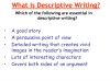 Descriptive Writing Teaching Resources (slide 3/91)